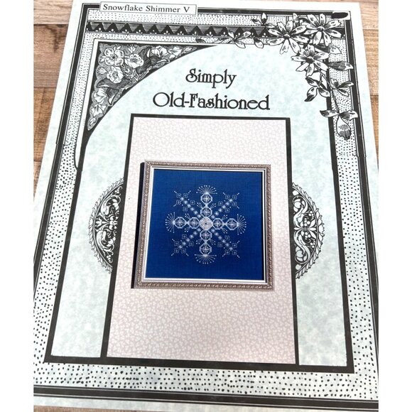 Simply Old-Fashioned Snowflake Shimmer V Cross Stitch Pattern - Picture 2 of 3